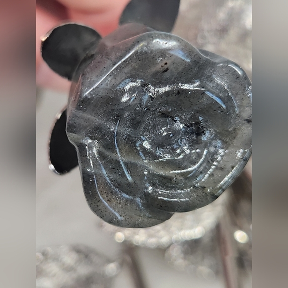 Reserved! Labradorite Rose Carving. Crystal Decor - Picture 2 of 5
